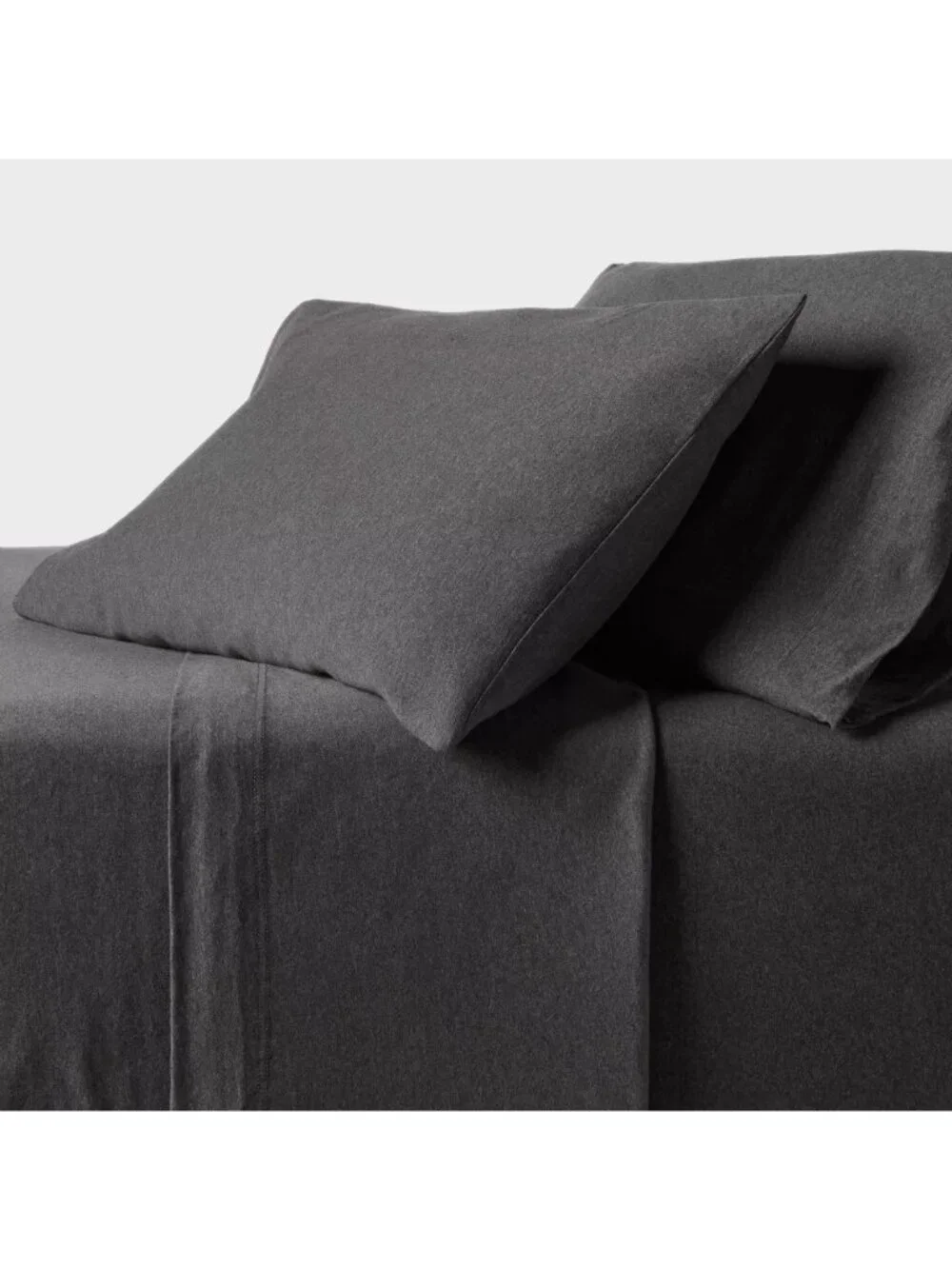 Threshold Cotton Jersey Heather Charcoal King Size 4 Piece Sheet Set NWOT